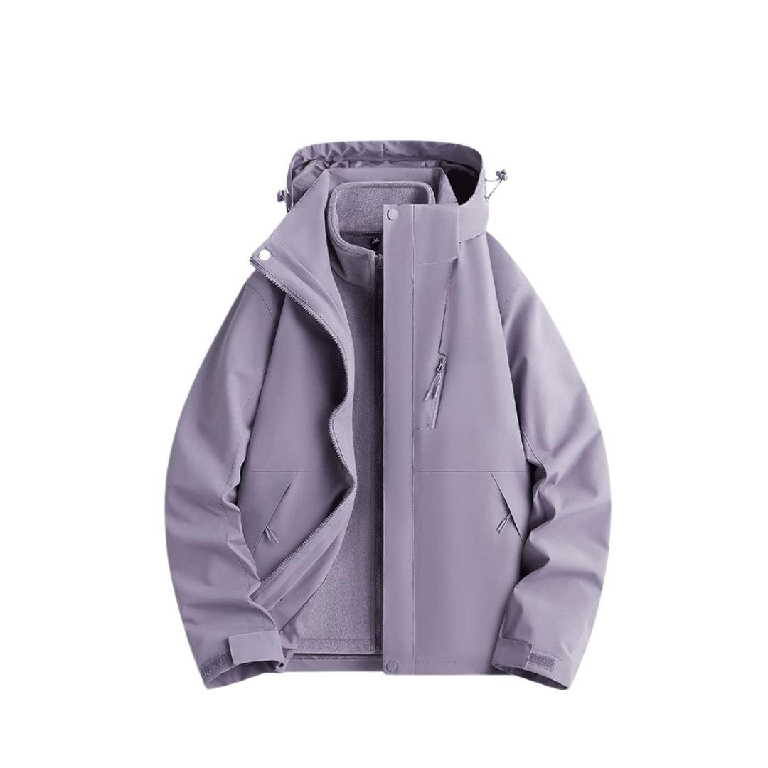 Damska wodoodporna kurtka przeciwdeszczowa 3-w-1