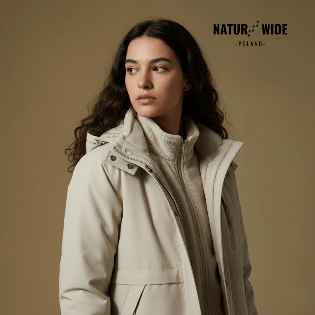 Damska wodoodporna kurtka przeciwdeszczowa 3-w-1