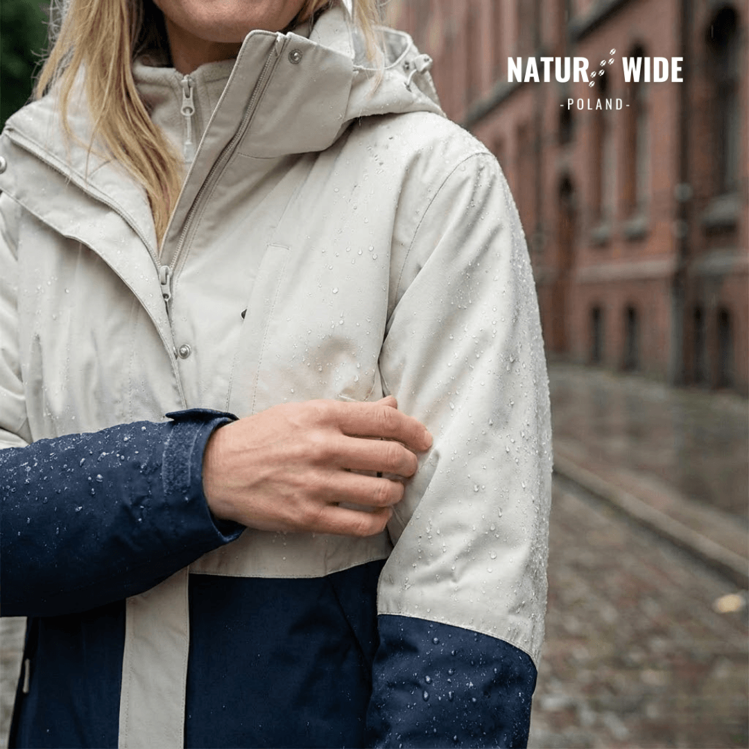 Damska wodoodporna kurtka przeciwdeszczowa 3-w-1