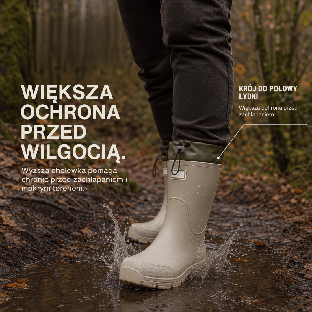 Uniwersalne wodoodporne buty outdoor – antypoślizgowe z trwałego PVC