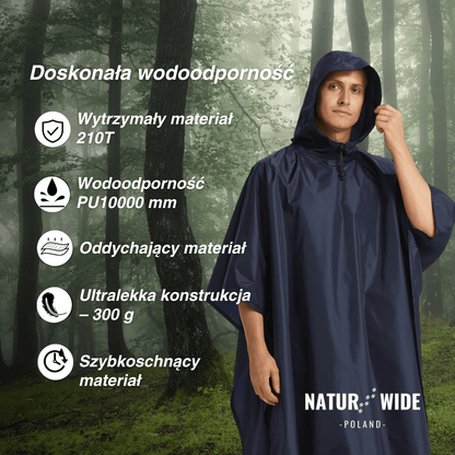 Wielofunkcyjne ponczo przeciwdeszczowe 3-w-1 – folia gruntowa i lekki namiot