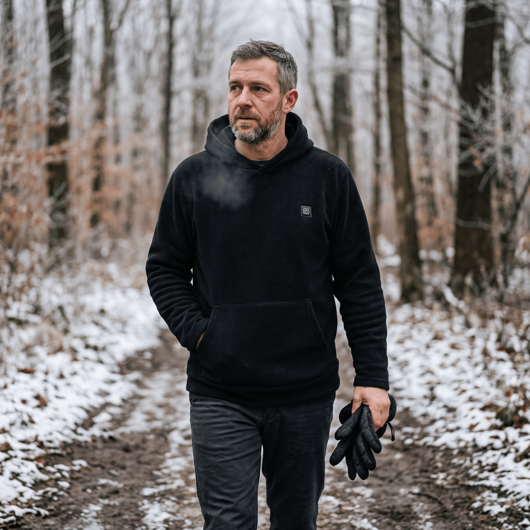 Podgrzewany Hoodie USB – Unisex Hoodie z Zamkiem
