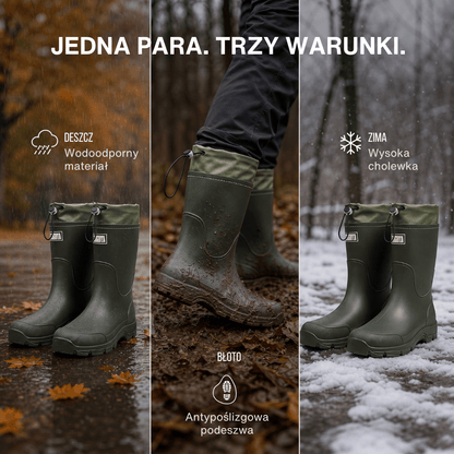 Uniwersalne wodoodporne buty outdoor – antypoślizgowe z trwałego PVC