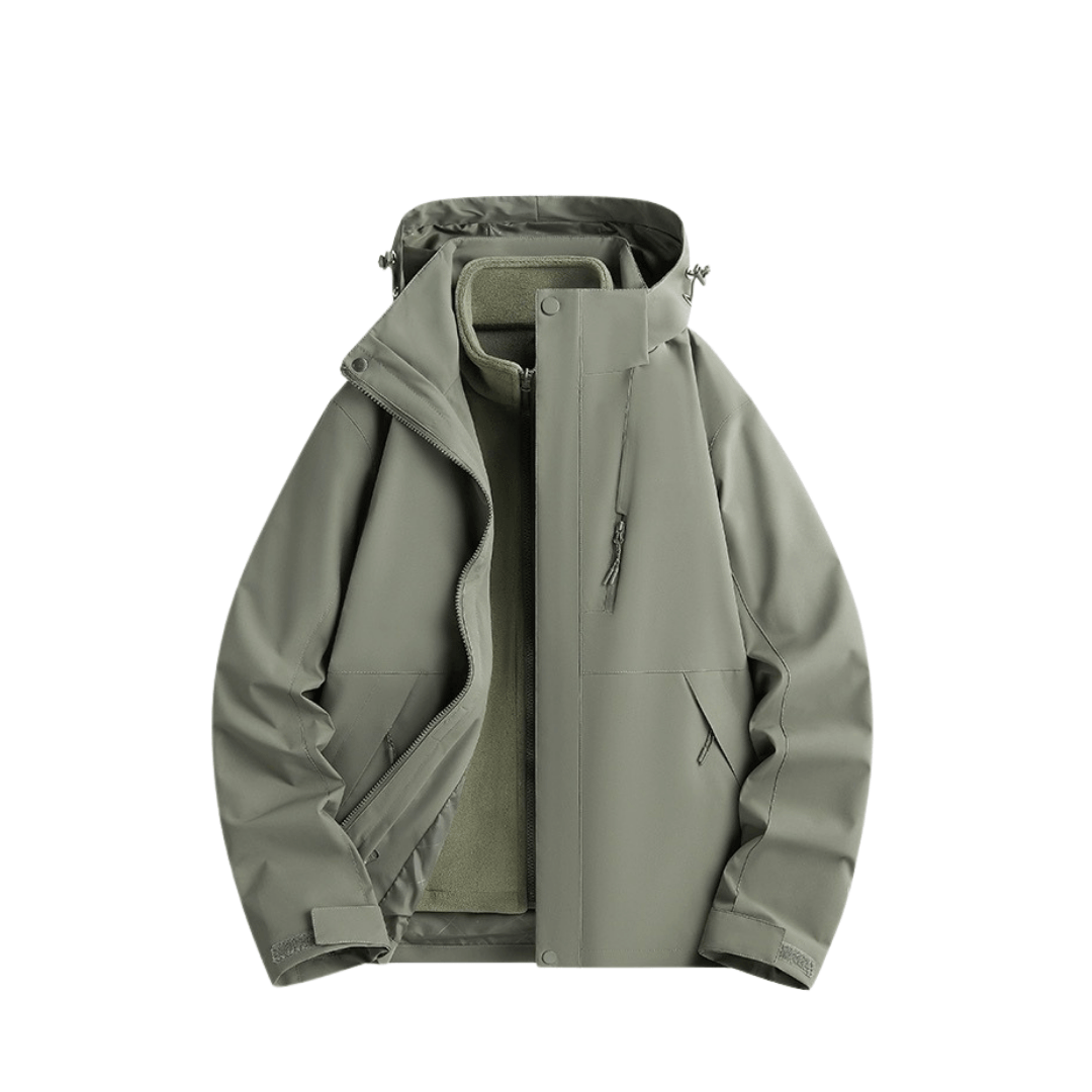 Damska wodoodporna kurtka przeciwdeszczowa 3-w-1