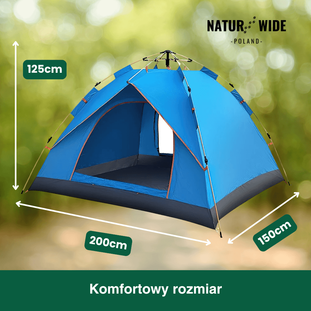 Namiot outdoor Naturwide – automatyczne rozkładanie w 3 sekundy
