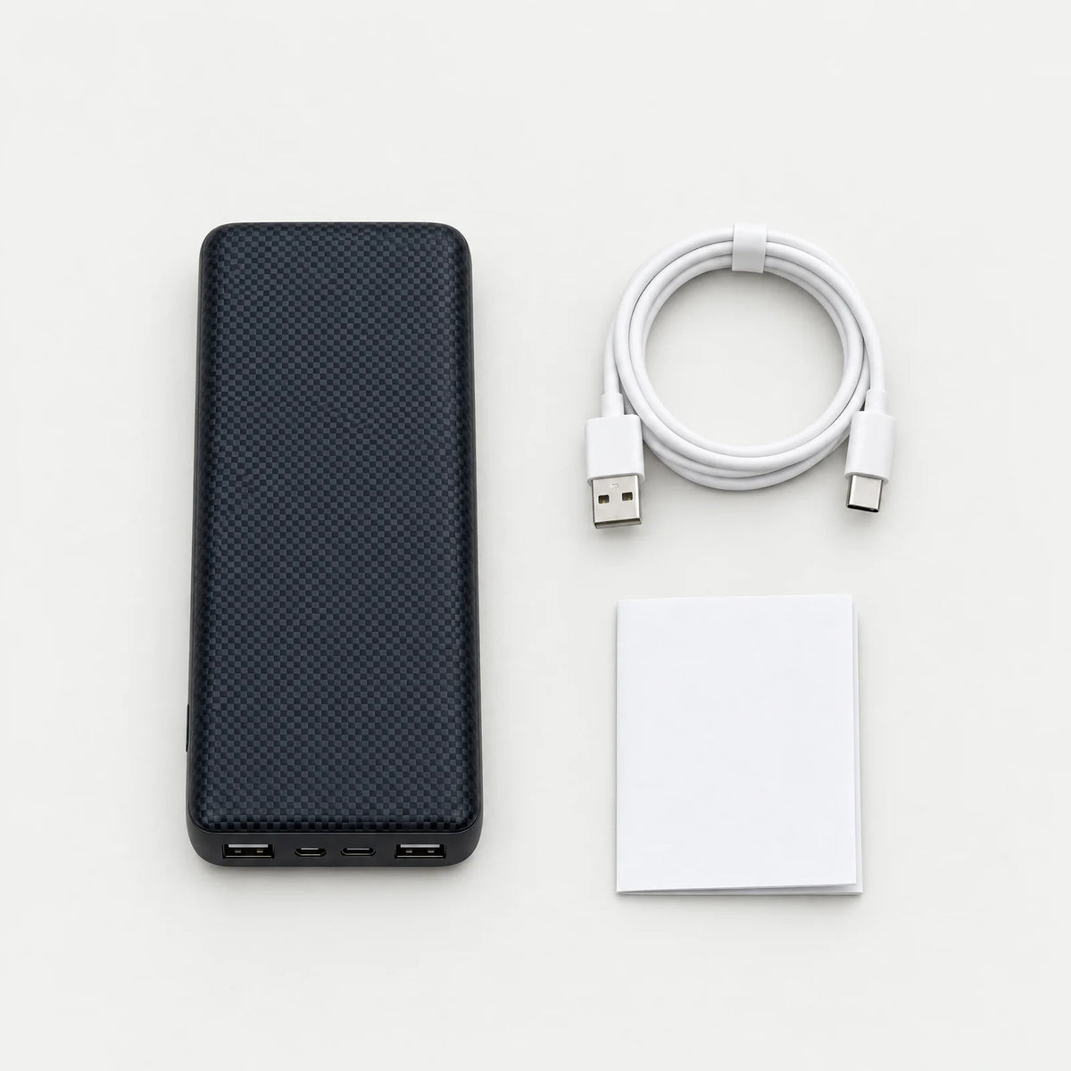Zawartość: powerbank, kabel USB do ładowania i instrukcja obsługi